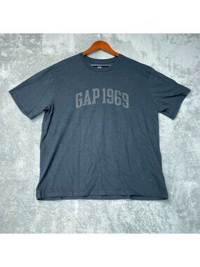 Gap 1969 Men's XL Black Graphic T-Shirt 100% Cotton Casual Crewneck e1813
